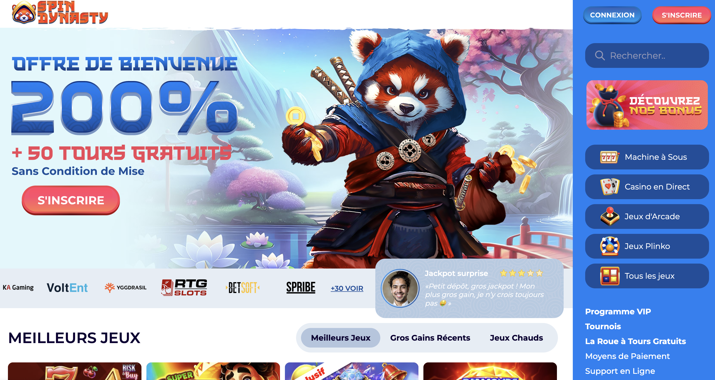 spin dynasty -- 15 eur offerts code bonus casino sans depot